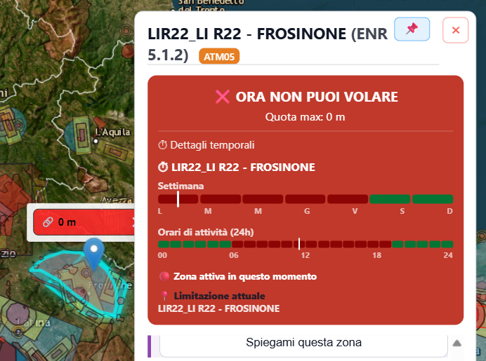 Esempio di verdetto operativo con dettagli temporali