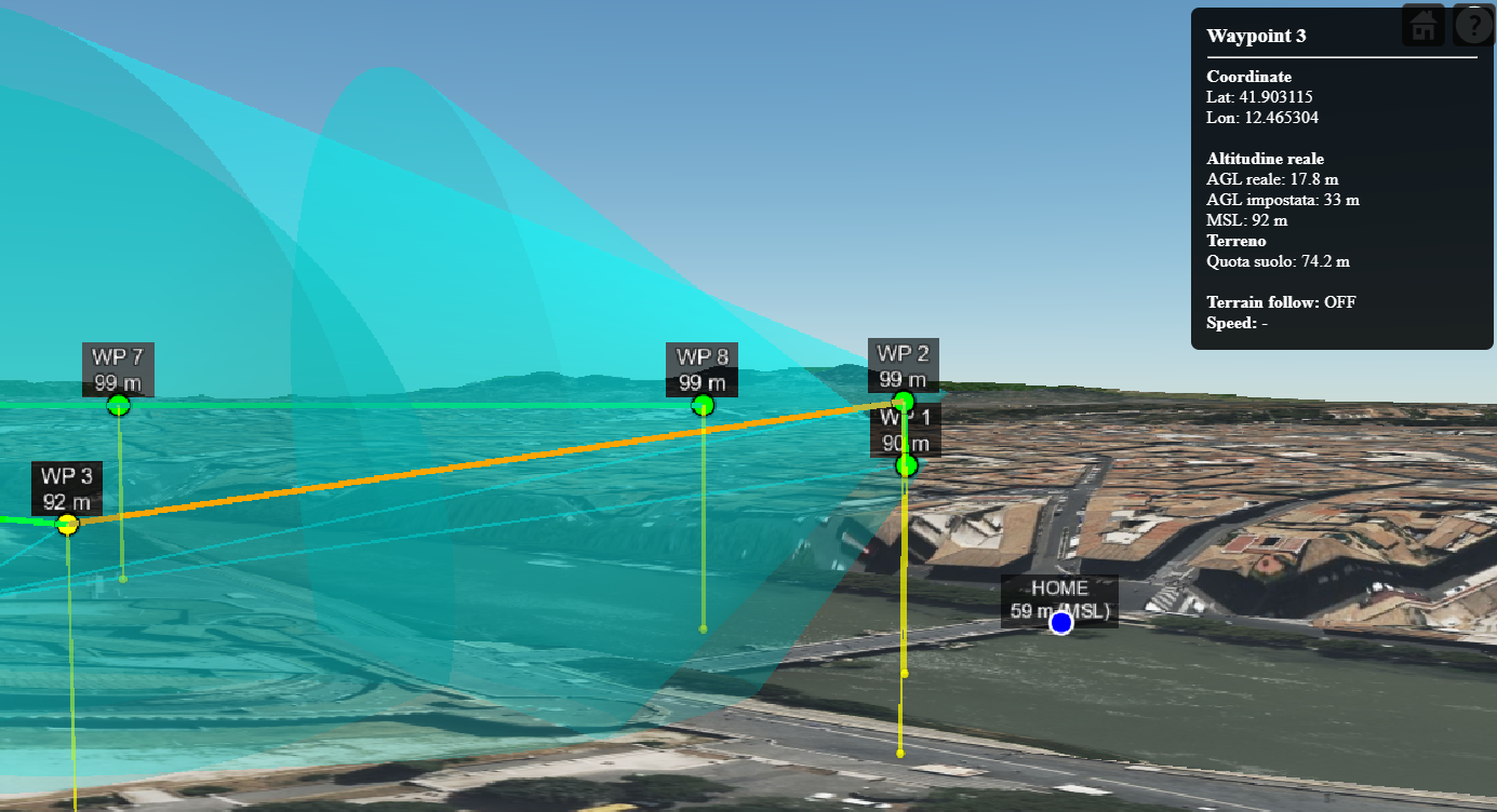 Esempio di missione con Terrain Follow